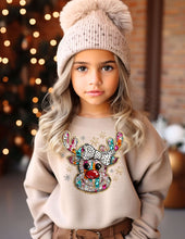 Load image into Gallery viewer, Raindeer Crystal Mosaic Crew Sweatshirt
