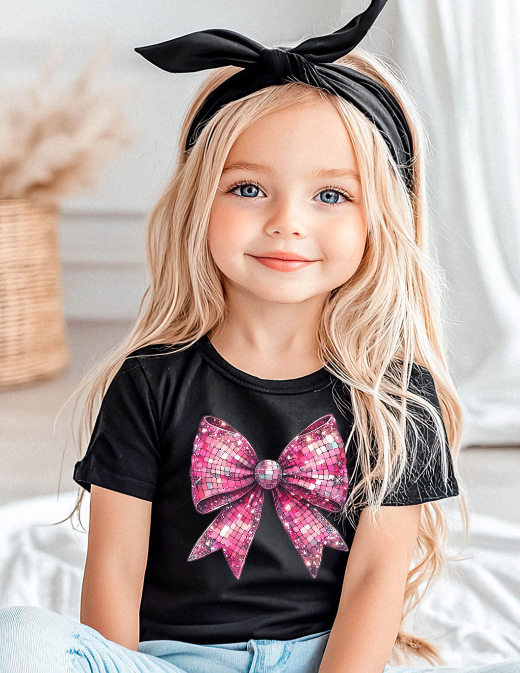 Pink Disco Bow Tshirt