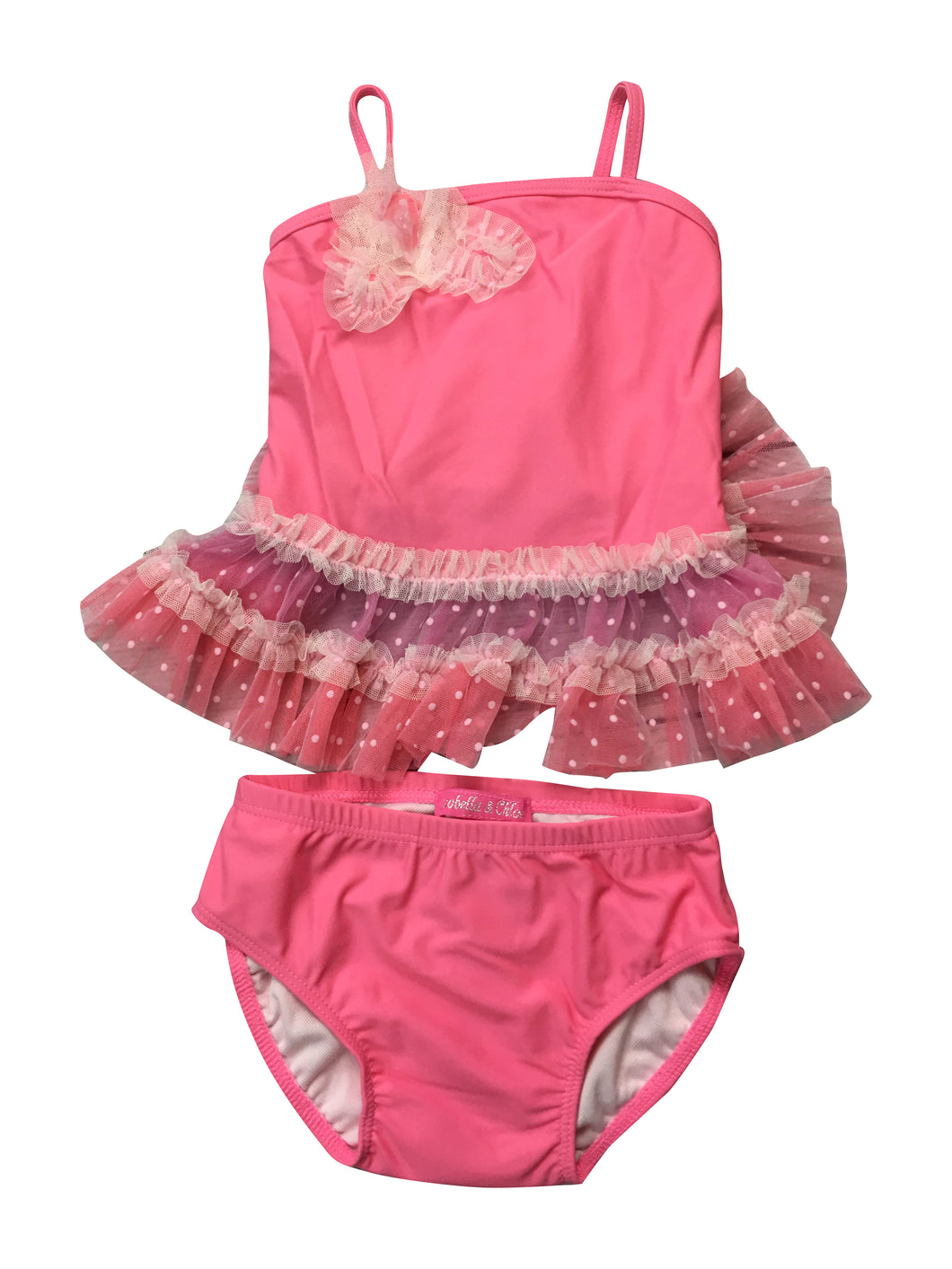Clearance - Isobella and Chloe Coral Tutu Tankini bathing Suit